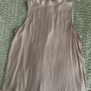 A New Day Pink Sleeveless Mandarin Collar Tank Top